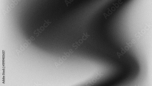 Fotografie Black and white grainy gradient abstract background with subtle noise texture, smooth blurred transitions, minimalist monochrome design ideal for digital overlays, posters, and graphic projects