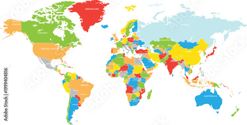 COLORFUL WORLD MAP