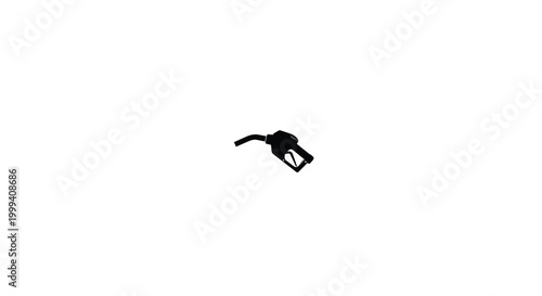 Gas pump nozzle silhouette on a white background