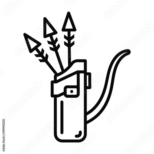 Archery quiver with arrows