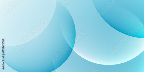 A light blue background with a smooth, gradient texture. The background features overlapping translucent circles in blue hues. Minimal abstract circles vector gradient background