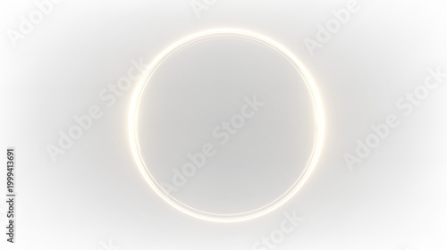 Fotografija Circular golden ring isolated on transparent background, with a smooth finish an