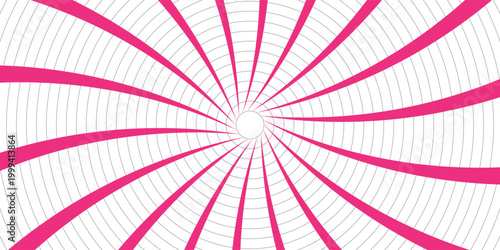 Pink white cream candy vector swirl. Candy color 3d sunburst background for summer poster, banner, christmas greeting or invitation card. Sweet rotating. Vector illustration