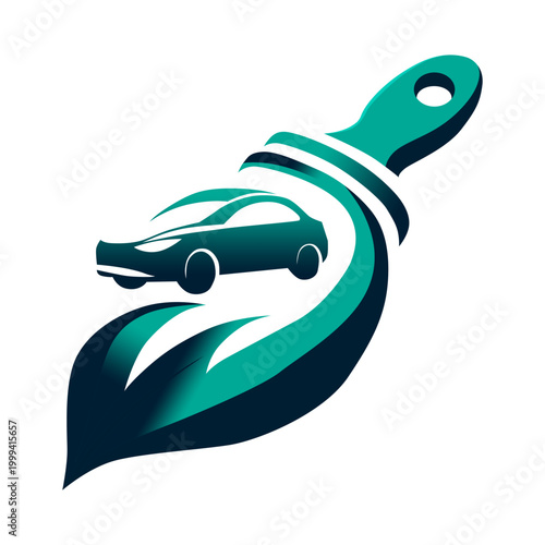 Automotive Paint Brush Logo