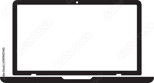 Black laptop computer screen