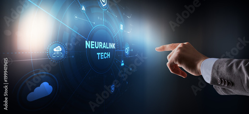 Neuralink technology with brain-computer interface and neural network connections
