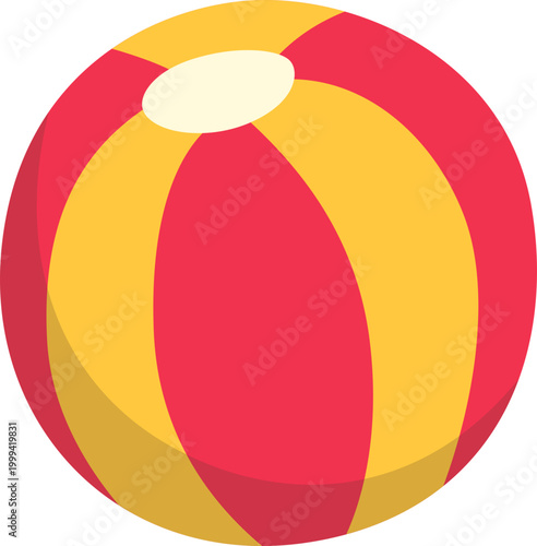 Colorful Beach Ball Vector Illustration