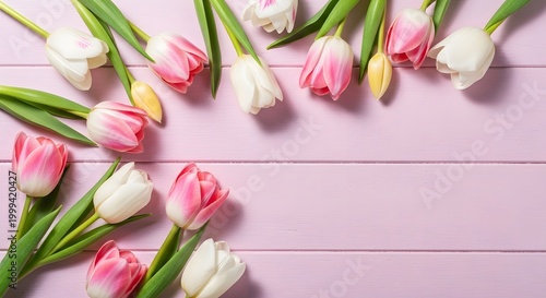 Soft Pink Tulip Elegance Minimal Floral Scene