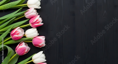Soft Pink Tulip Elegance Minimal Floral Scene