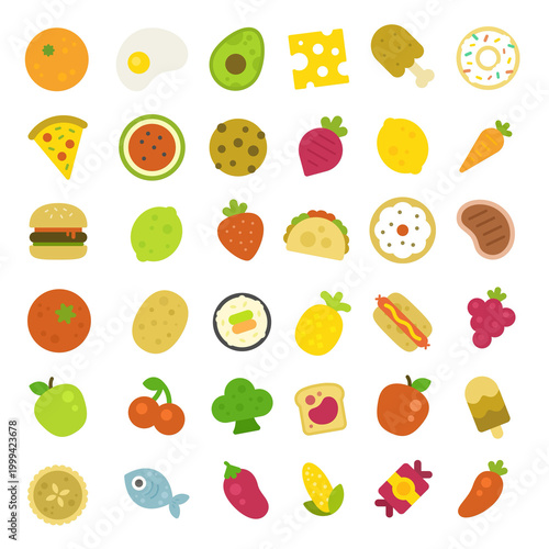 food icons set