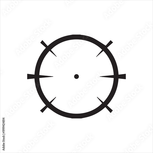 Focusing through sniper scope crosshairs aiming Vector Image.eps