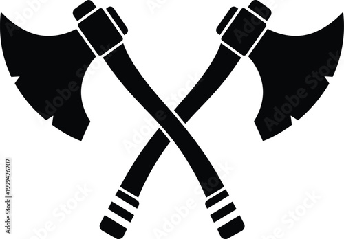 Two black crossed axes