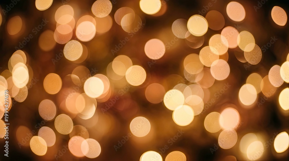 Fototapeta premium Abstract bokeh light background, warm glow and blurred lights, festive background.