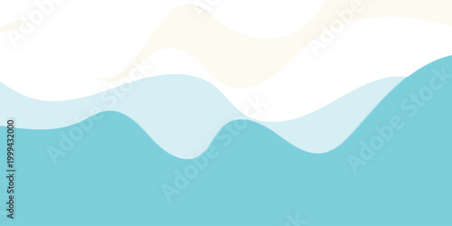 Curved flowing shapes in pastel blue and beige create a seamless abstract background, suitable for design and decoration purposes.