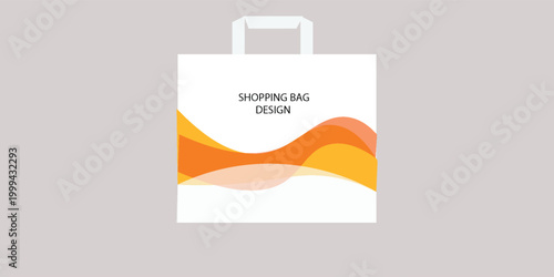 abstract shopping bag design template. paper bag mock up. Abstract graphic