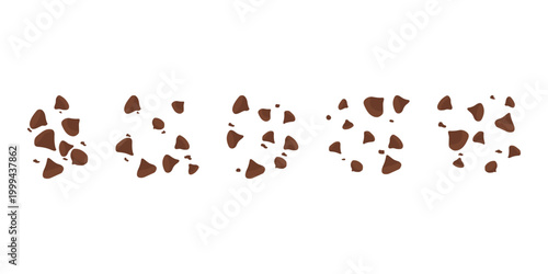 Scattered Chocolate Chip Pieces for Baking and Sweet Treats