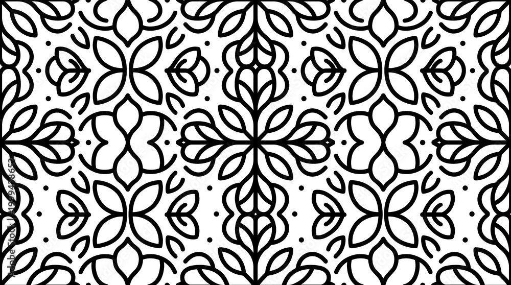 Fototapeta premium Seamless Floral Pattern Design.