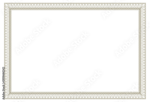 Empty certificate design with border customizable vector template for awards and recognition. Certificate paper design texture.