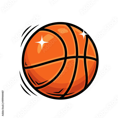 Basketball on white