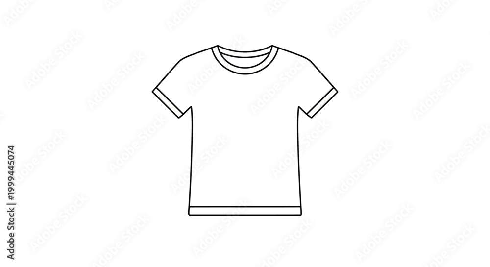 Naklejka premium Blank T-Shirt Outline Icon Vector Graphic Design