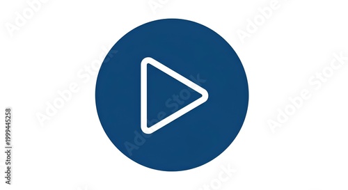 Free Download Blue Play Button Vector Icon Isolated on White Background - GFXLoad