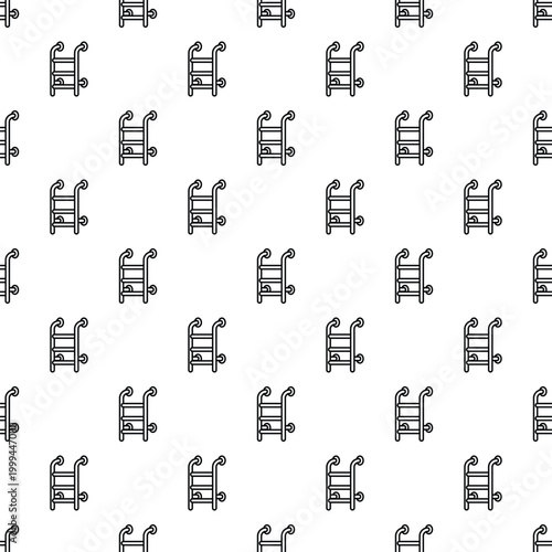 Heated towel rail icons creating a simple modern pattern on a white background