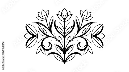 Symmetrical Floral Ornament.