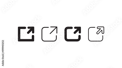 External link icon set