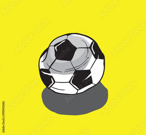 Deflated soccer ball on yellow background representing failure
