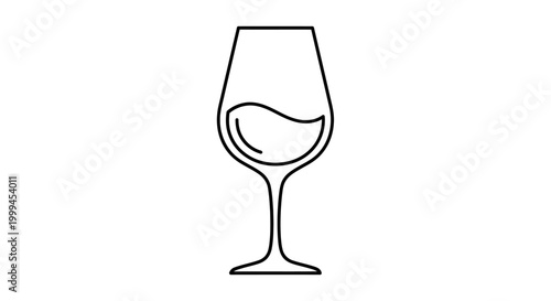 Minimalist Wine Glass Icon