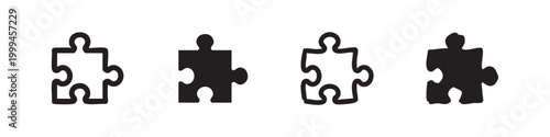 Puzzle piece icons representing strategy, teamwork, and problem solving