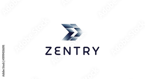 A geometric, forward-pointing arrow defines the Zentry brand logo. Free Download A geometric, forward-pointing arrow defines the Zentry brand logo. - GFXLoad