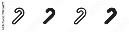 Set of four quotation mark icons in a hand-drawn style
