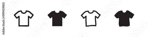 T-shirt icon set. Versatile symbol for clothing, fashion, apparel, and casual style.