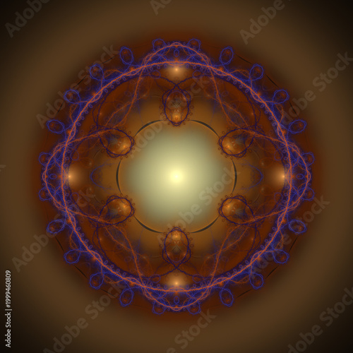 Glossy harmonic visionary ornament