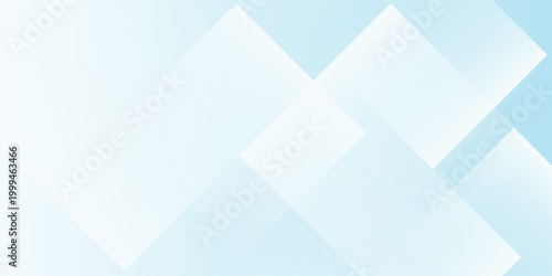 A clean and minimalist geometric background featuring overlapping translucent white squares on a soft light blue backdrop.