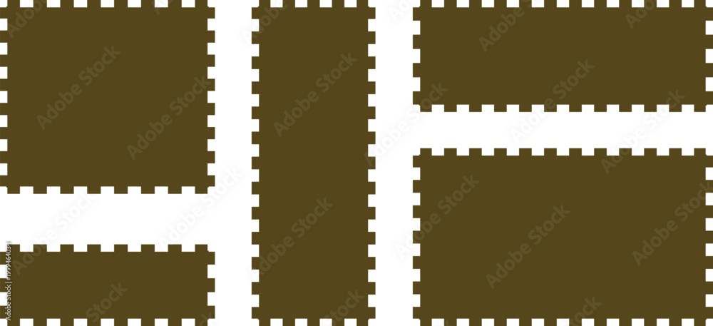 Obraz premium Brown pixelated rectangles with white spaces geometric pattern