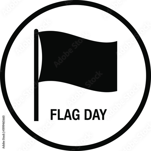 Black flag day illustration a symbolic representation of anarchy and protest