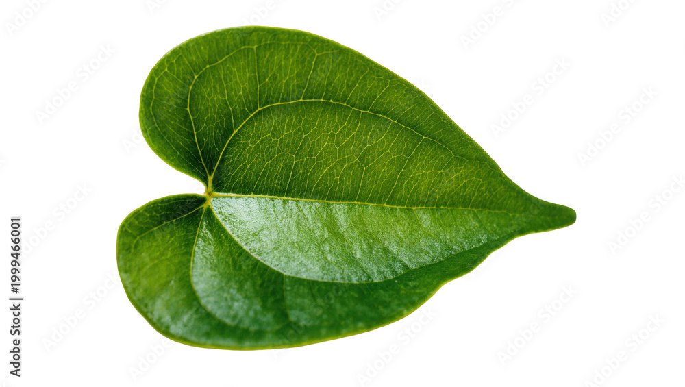 Obraz premium Vibrant green two-leaf clover plant close-up view