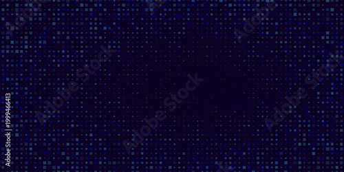 Abstract Digital Circles of Particles with Noise. Futuristic Circular Sound Wave. Big Data Visualization.Crypto Currency Concept. Vector Illustration.