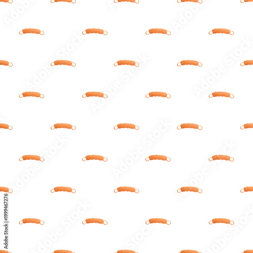 Repeating pattern showing orange exfoliating bath scrubbers