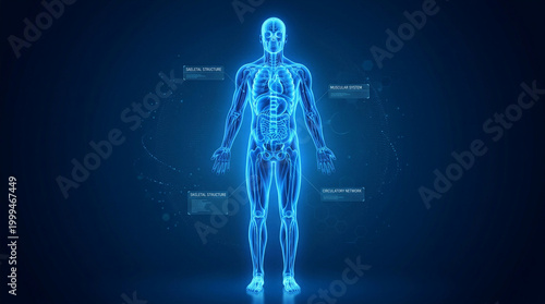 Human body scan infographic