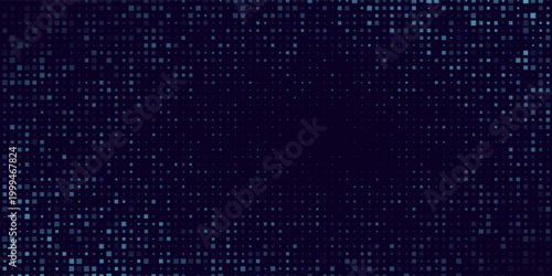 Abstract Digital Circles of Particles with Noise. Futuristic Circular Sound Wave. Big Data Visualization.Crypto Currency Concept. Vector Illustration.