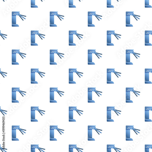 Turnstiles forming a seamless pattern, symbolizing controlled entry and security