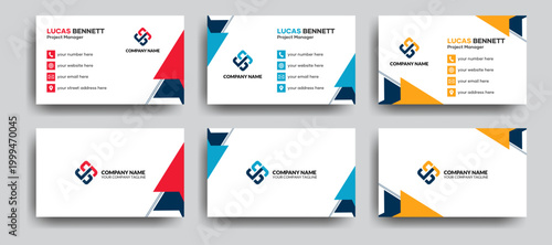 Modern Business Card Template Professional Corporate Identity Visiting Card Design