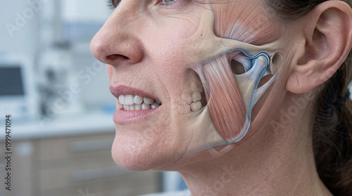 Unveiling the intricate human jaw joint structure and facial muscles for profound medical insights