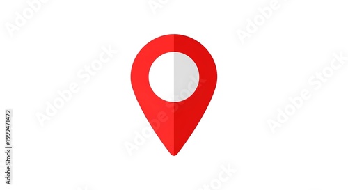 Red map pin icon on white background Free Download Red map pin icon on white background - GFXLoad