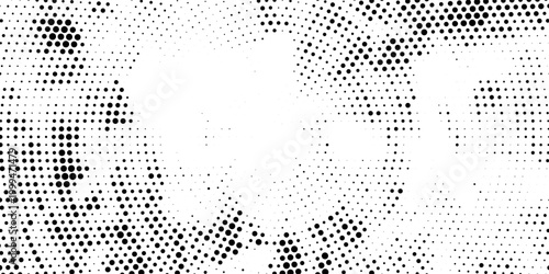 Radial halftone pattern of dots expanding from the center, creating a spotlight effect on a white background.