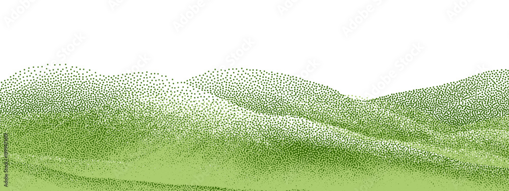 Naklejka premium Abstract green field farmland background pattern illustration.