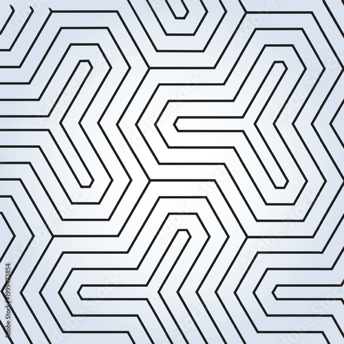 Seamless Interconnected Hexagonal Line Pattern Background